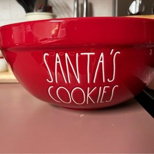 Rae Dunn - Santas Cookies Mixing Bowl with Spatula